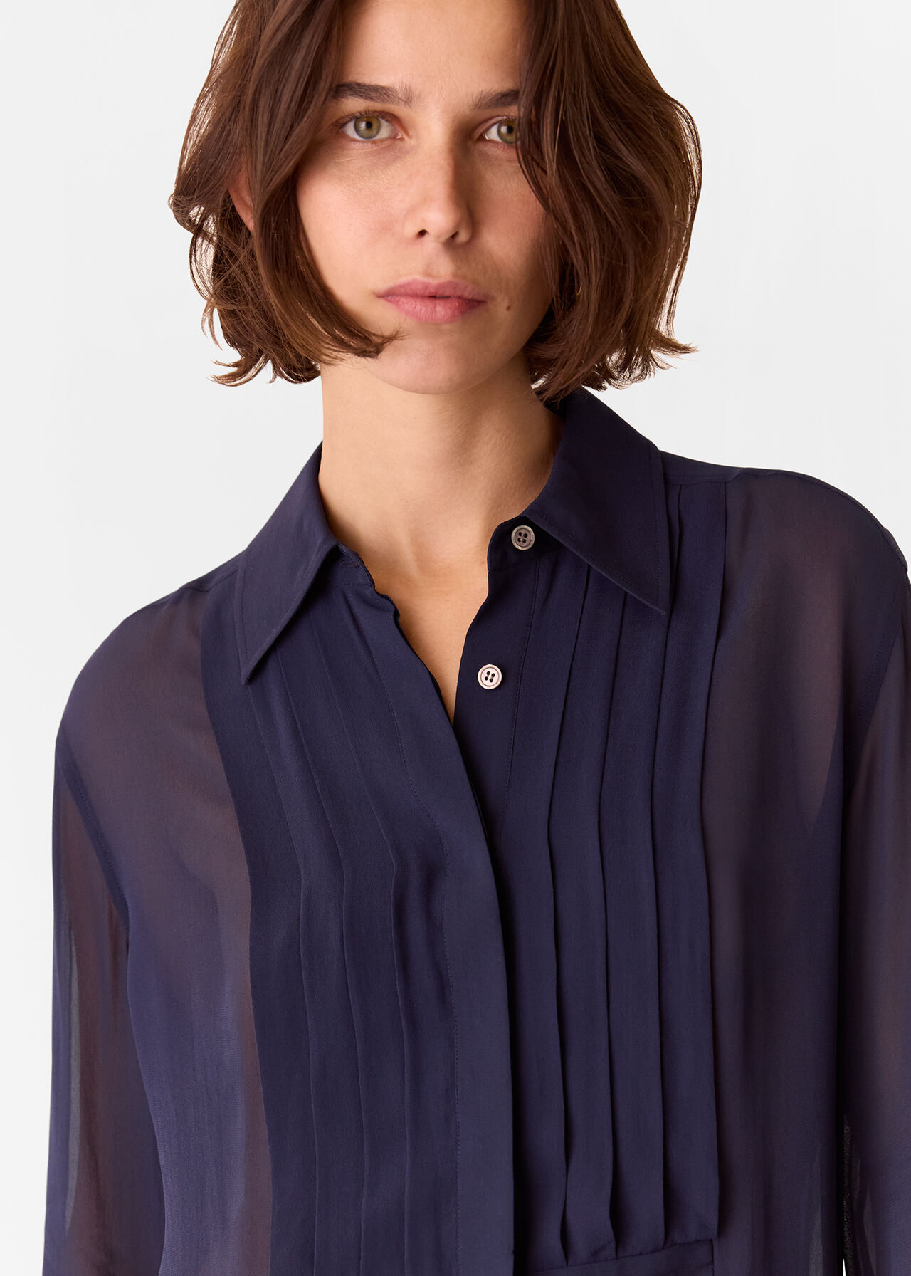 Maya Pintuck Detail Blouse