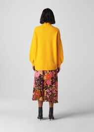 Oversized Funnel Neck Knit Yellow