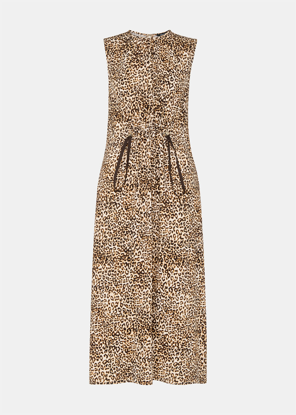 Leopard Sleeveless Midi Dress