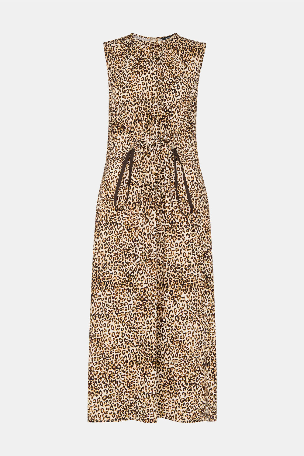 Leopard Sleeveless Midi Dress