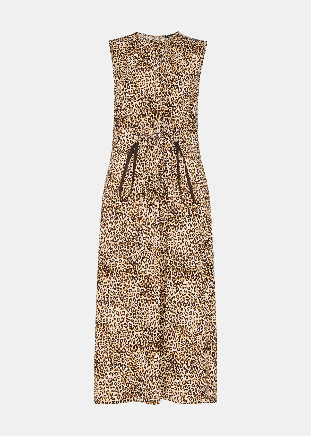 Leopard Sleeveless Midi Dress
