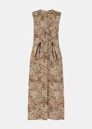 Leopard Sleeveless Midi Dress