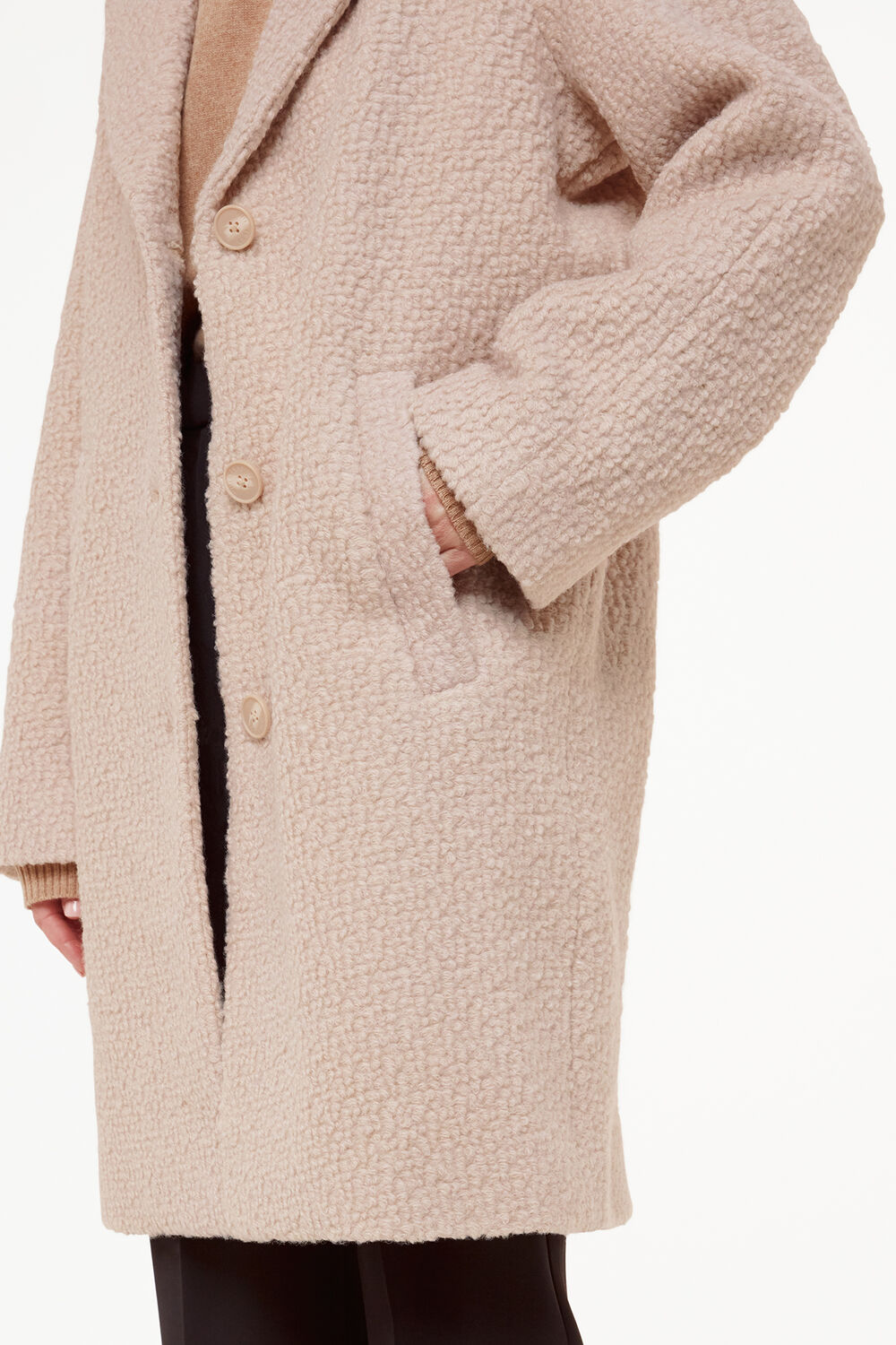 Petite Anita Wool Boucle Coat