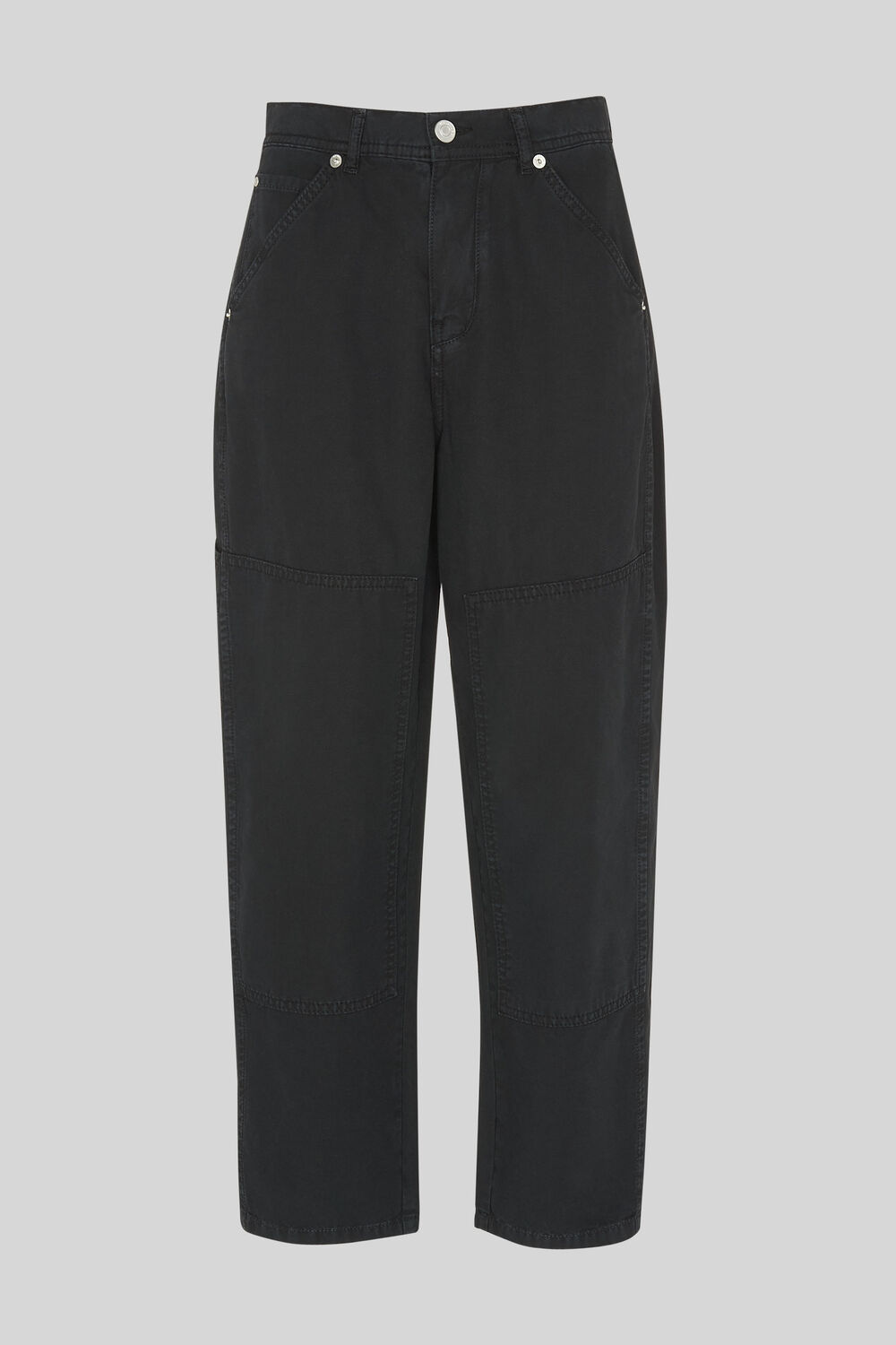 Cargo Panel Detail Trousers Black