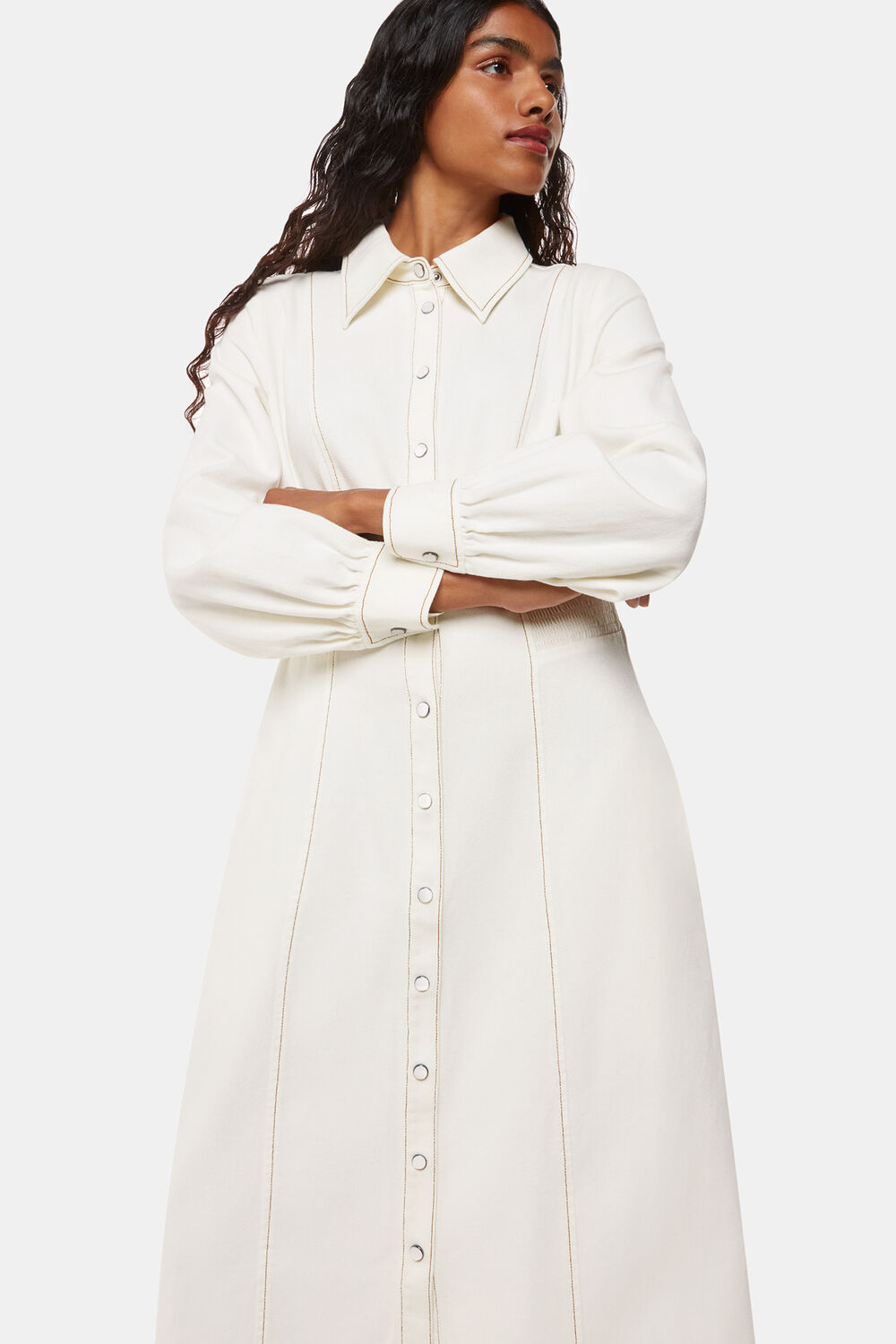 Petite Harlowe Denim Midi Dress