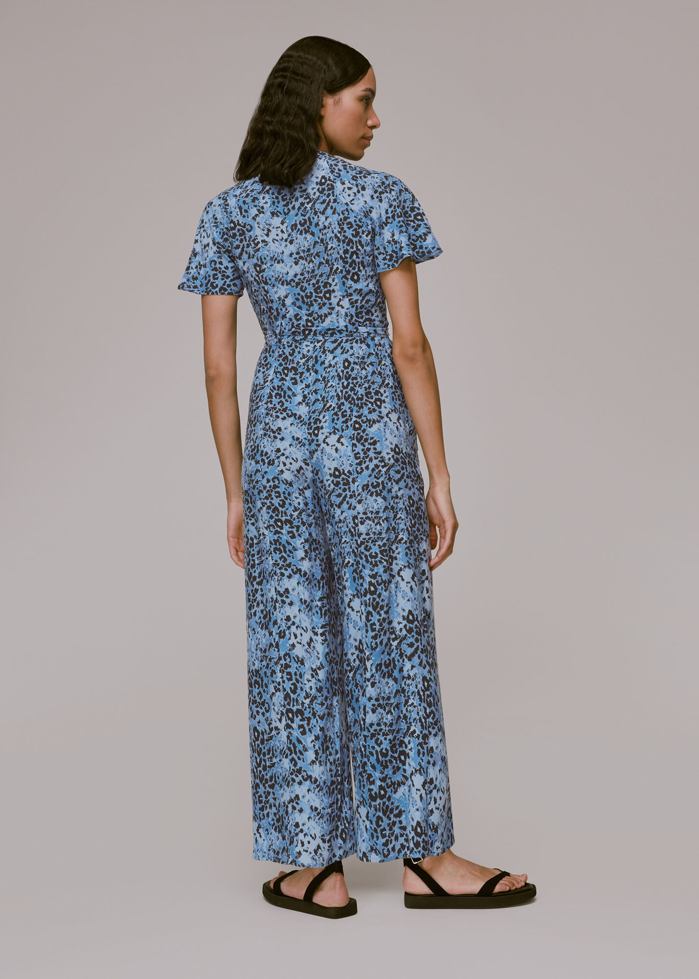 Blue/Multi Hyena Spot Jemma Jumpsuit WHISTLES
