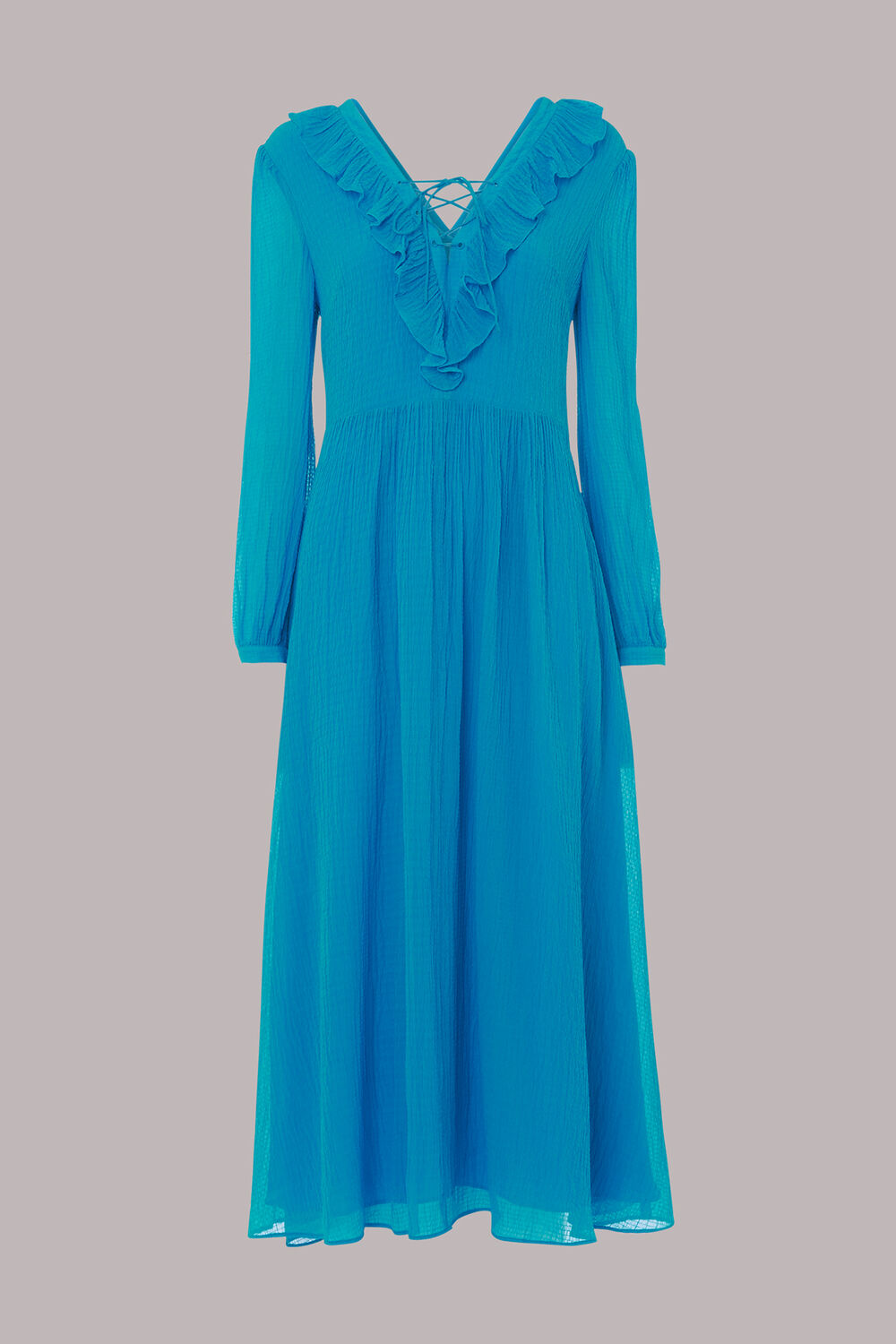 Ruffle Detail Midi Dress