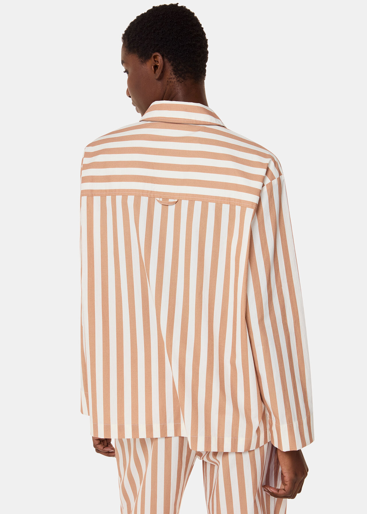 Cotton Stripe Pyjama Shirt