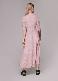 Wheat Floral Midi Dress