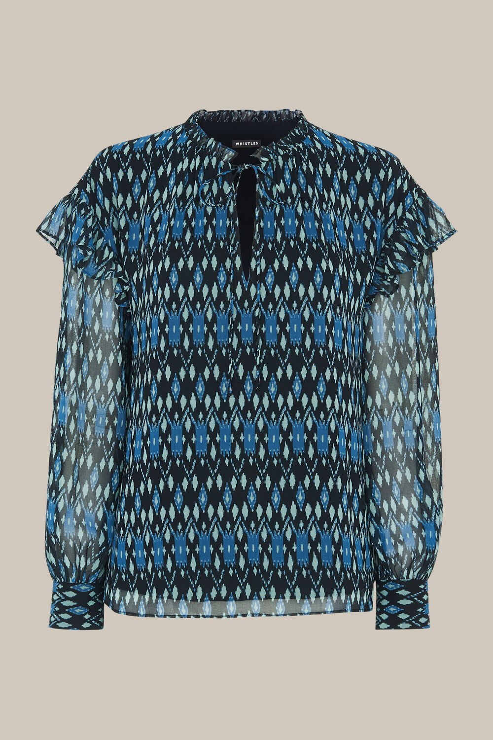 Ikat Diamond Print Blouse