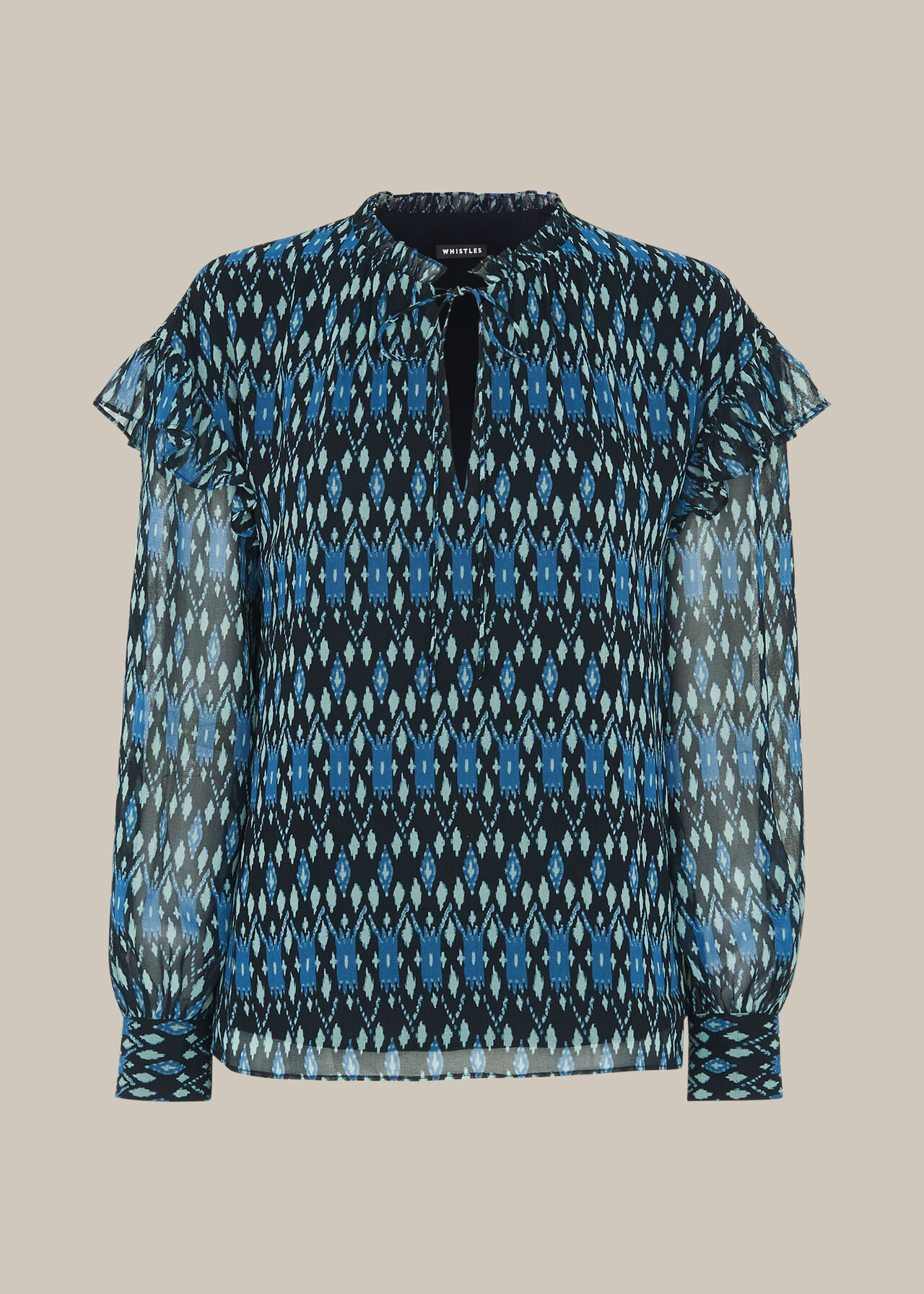 Ikat Diamond Print Blouse