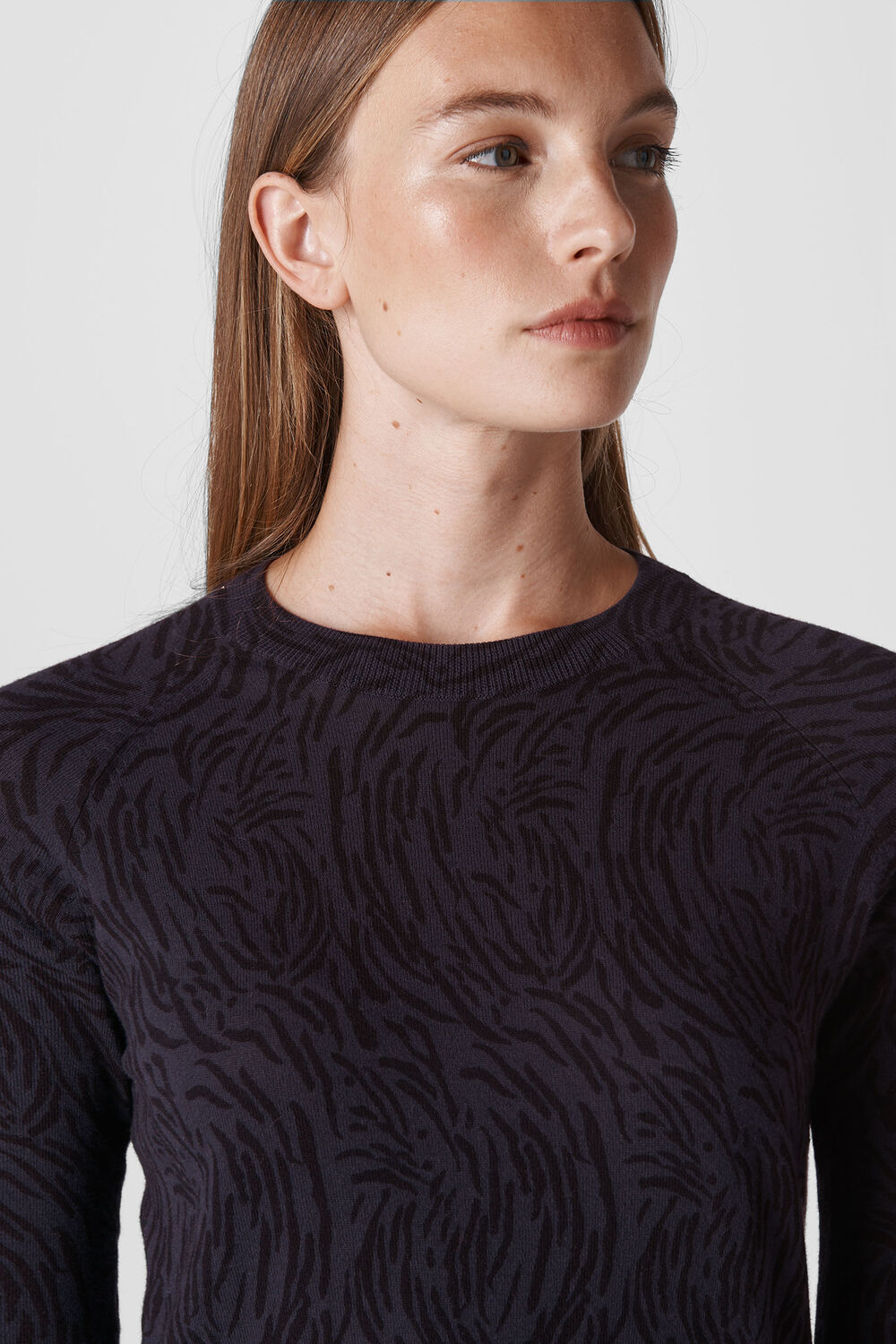 Animal Printed Knit Navy/Multi
