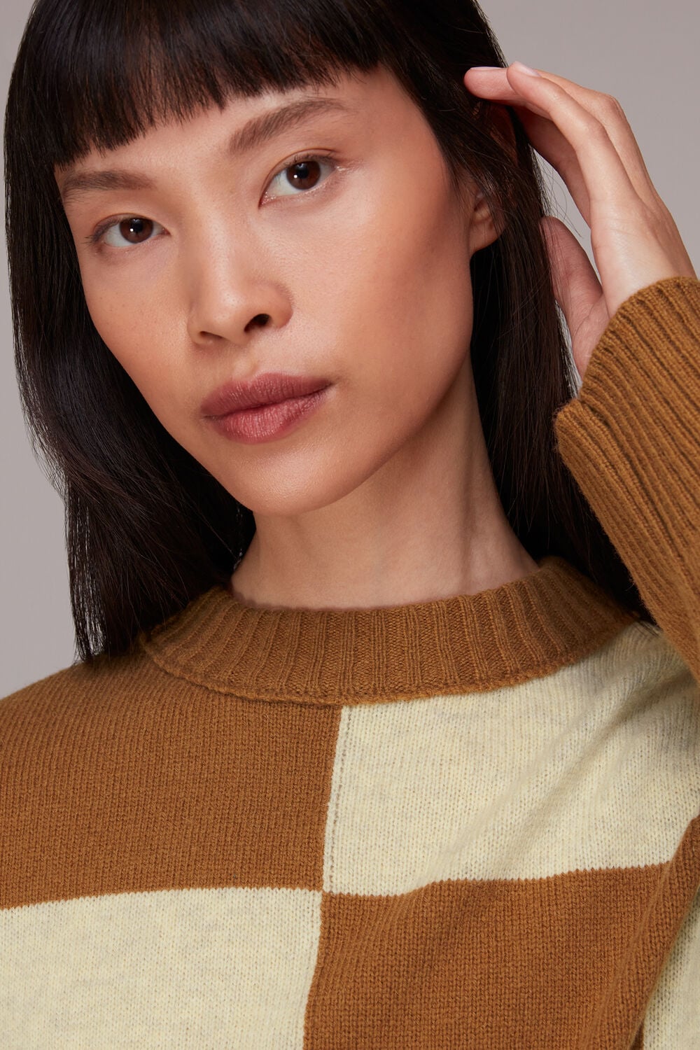 Check Wool Blend Jumper