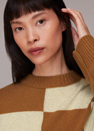 Check Wool Blend Jumper