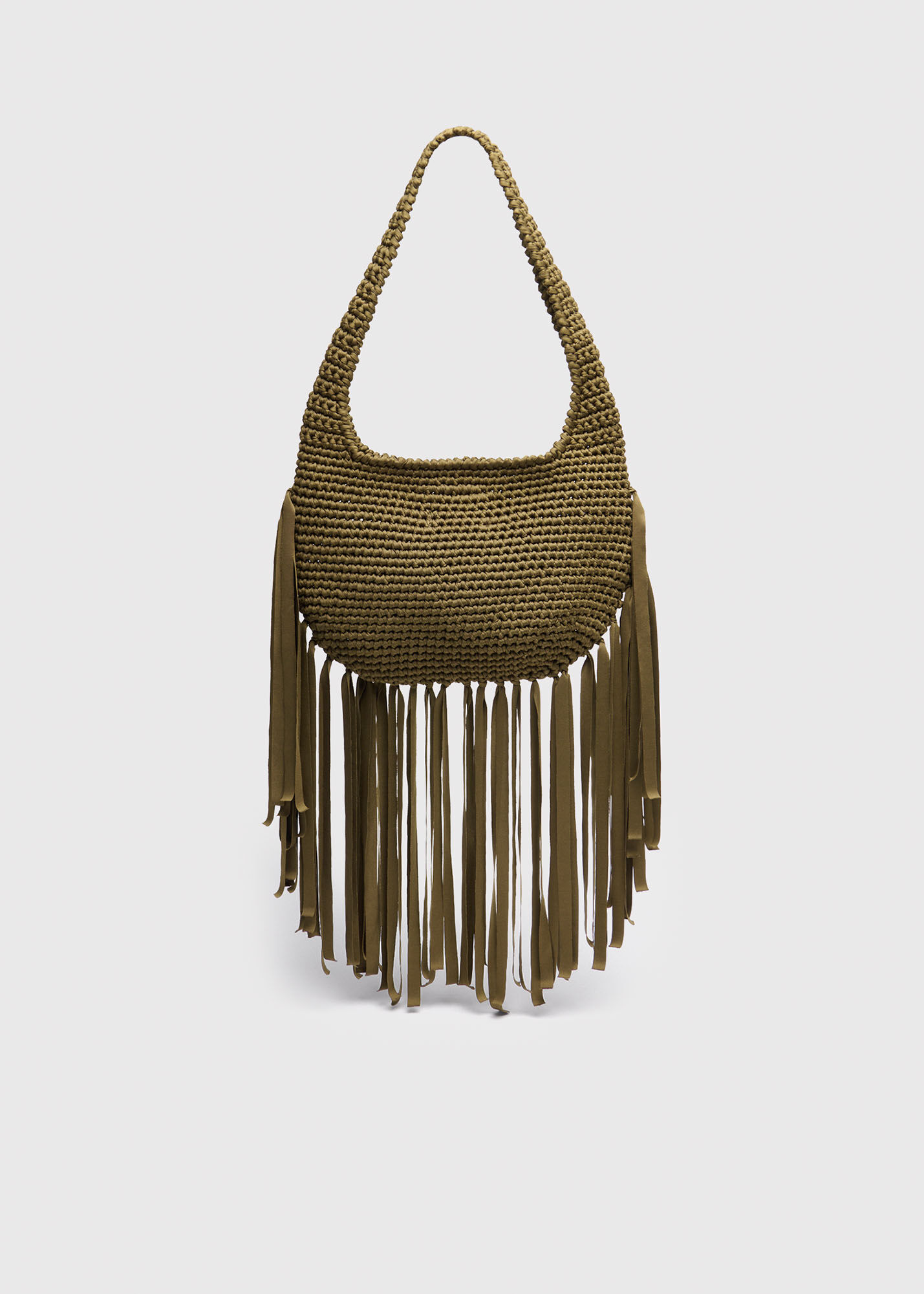 tenon for khaki “Frap shoulder bag” Khaki Adaline Fringe Crochet Bag | WHISTLES | Whistles US |