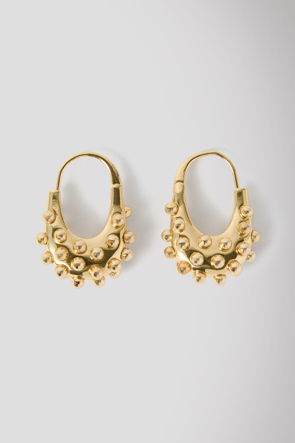 Gold Seed Bead Oval Earring