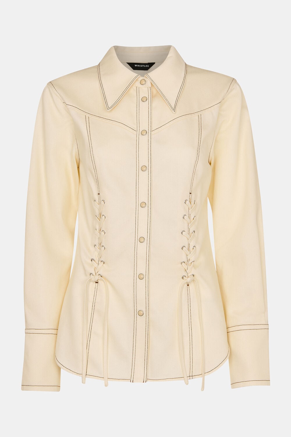 White Addison Lace Detail Shirt