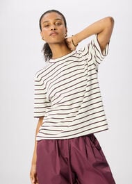 Fine Knit Stripe T-Shirt