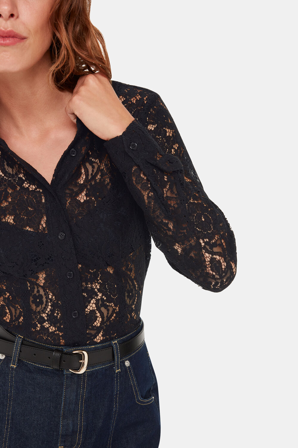 Lucy Seam Detail Lace Shirt