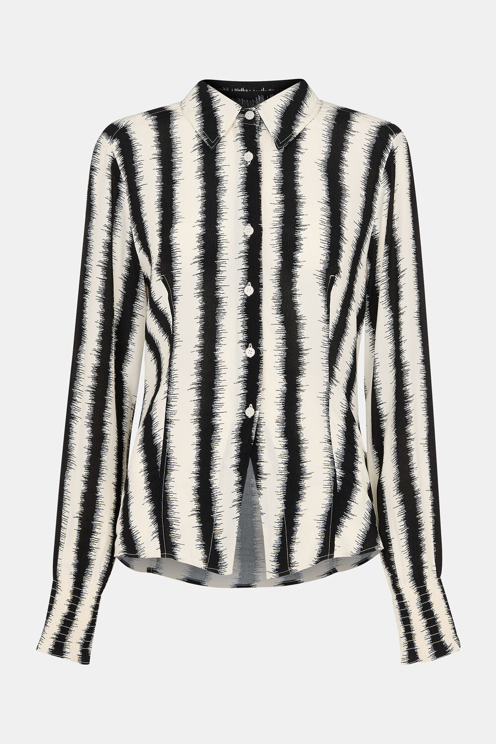 Ivory Hazy Stripe Fitted Shirt