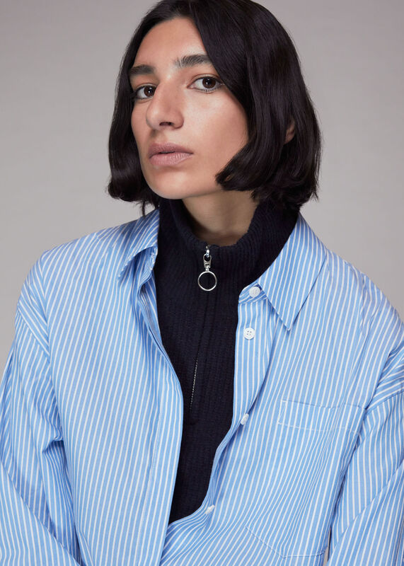 Knitted Zip Front Bib
