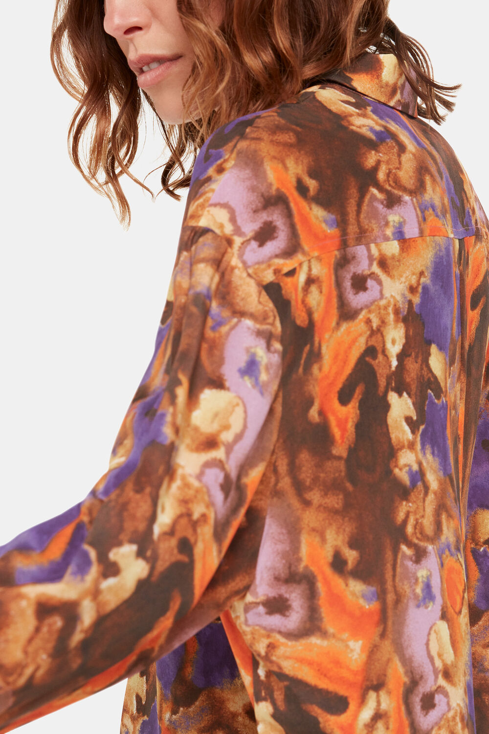 Sprayed Texture Silk Shirt