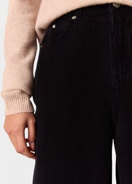 Petite High Waist Cord Barrel Jean