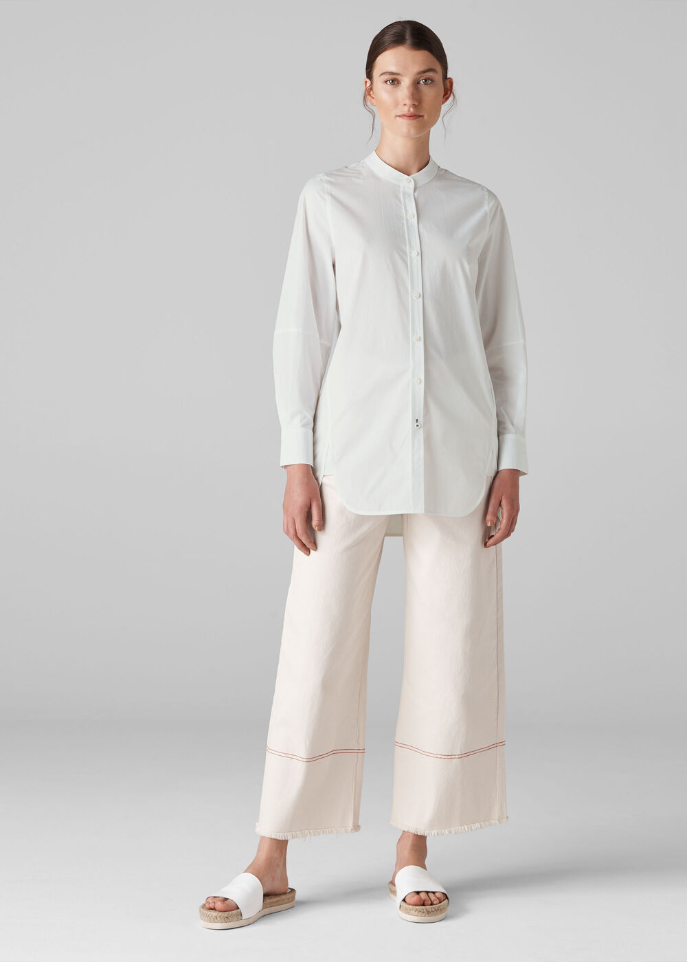 Eileen Longline Shirt White