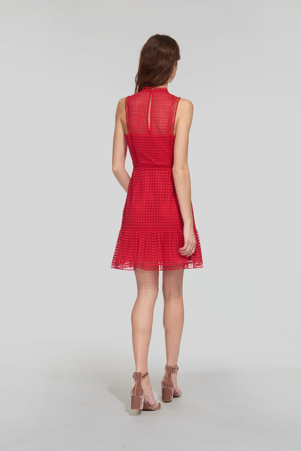 Flo Embroidered Dress Raspberry