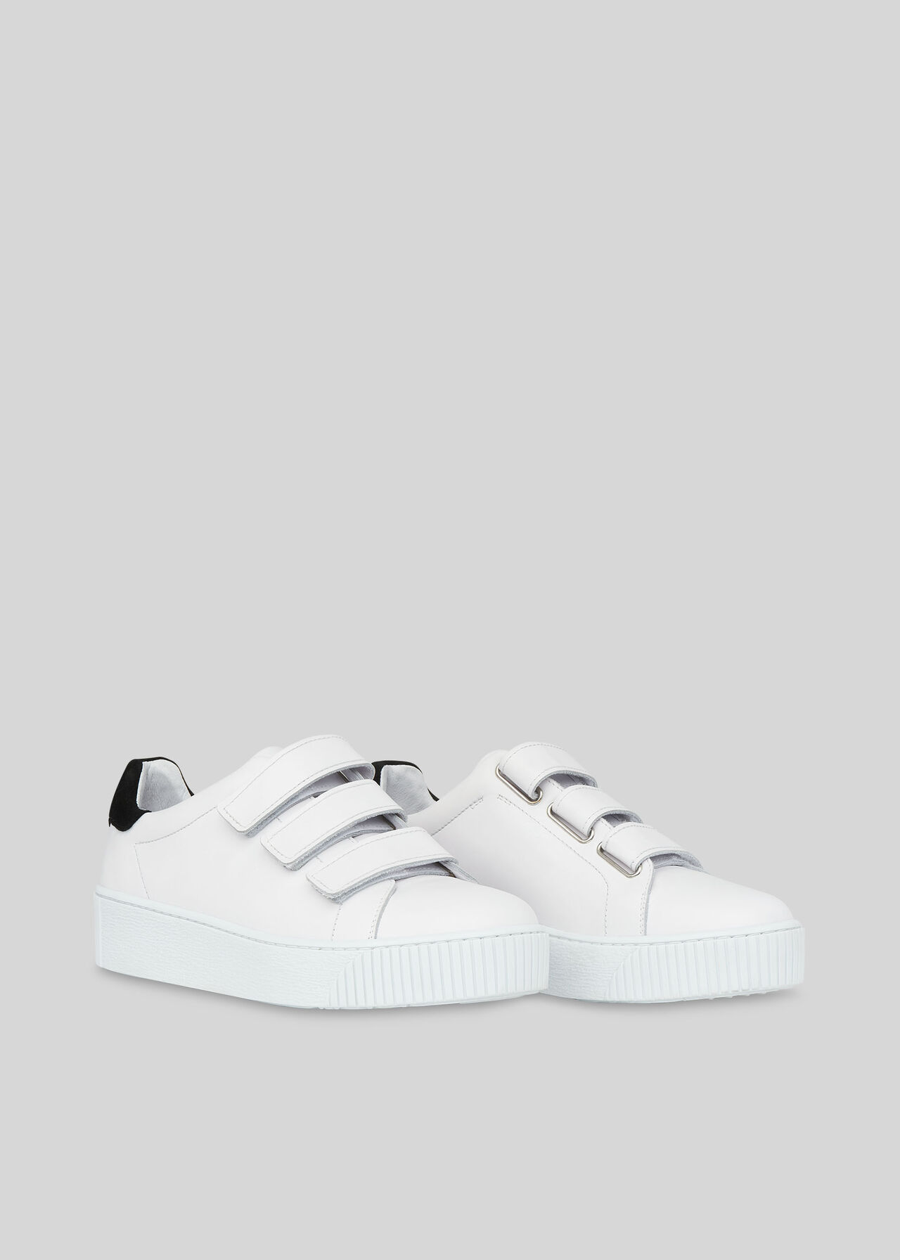 Flax Velcro Trainer White