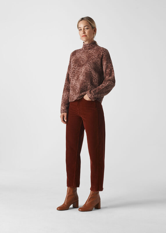Big Cat Roll Neck Wool Knit