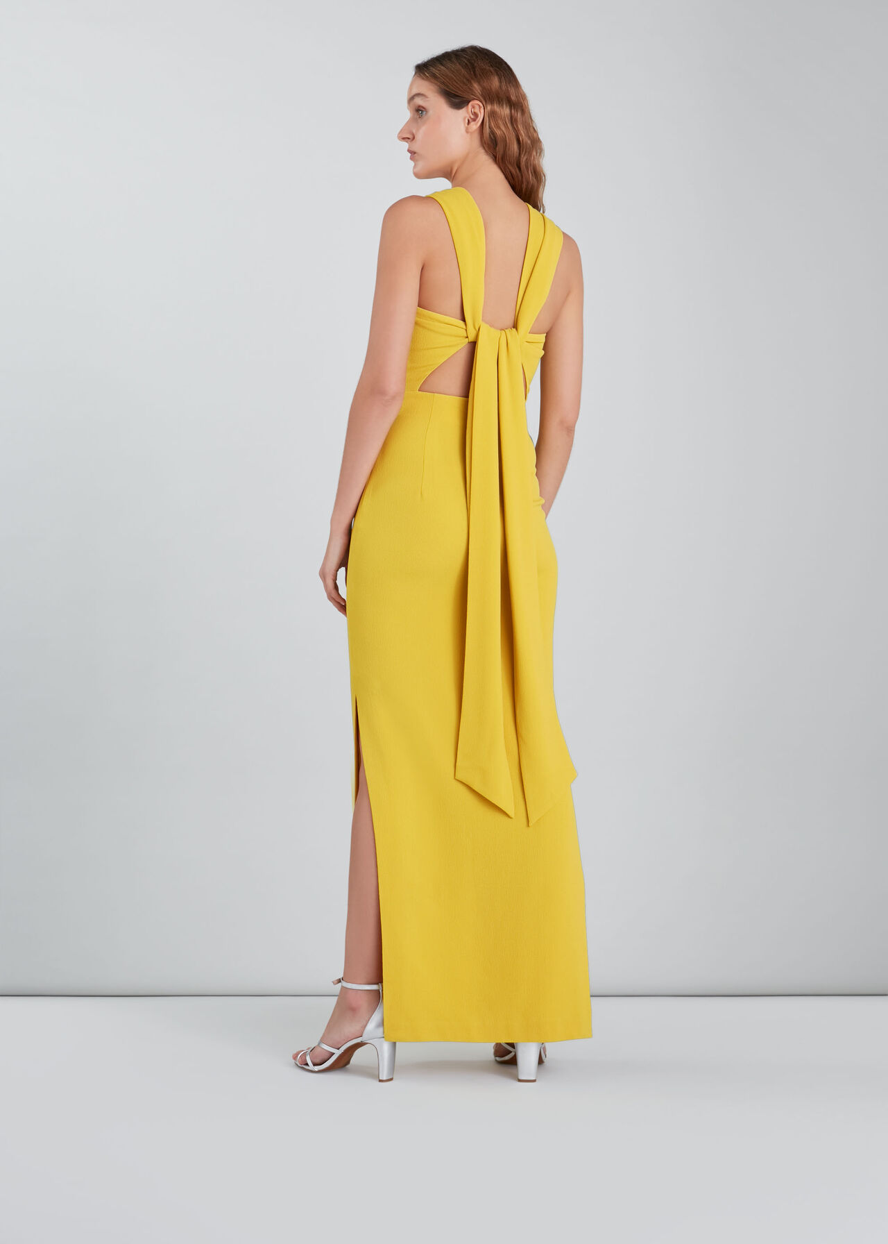 Tie Back Maxi Dress Yellow