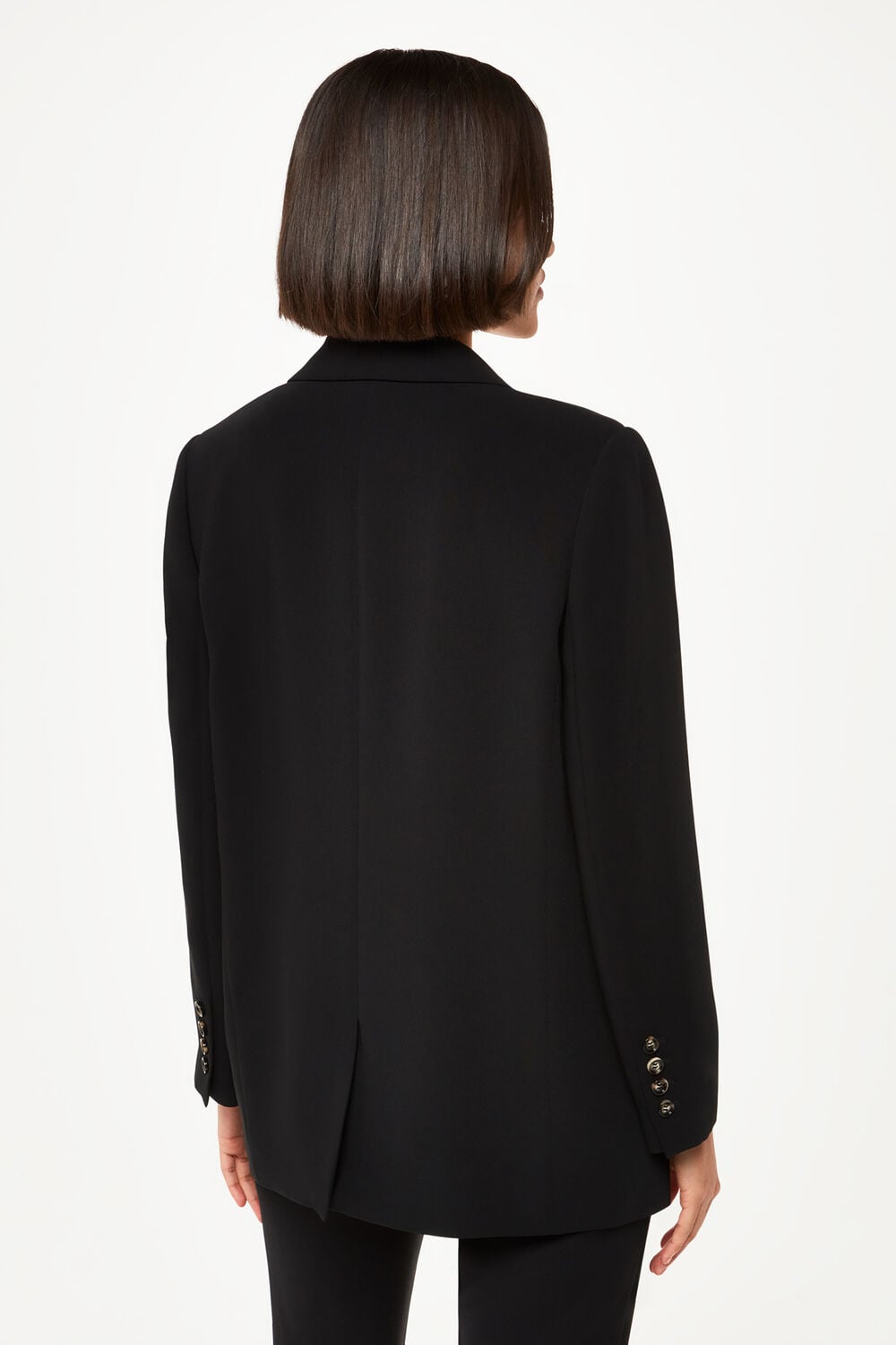 Black Crepe Boyfriend Blazer