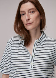Cotton Polo Stripe Tee