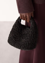 Luz Satin Ruched Mini Bag