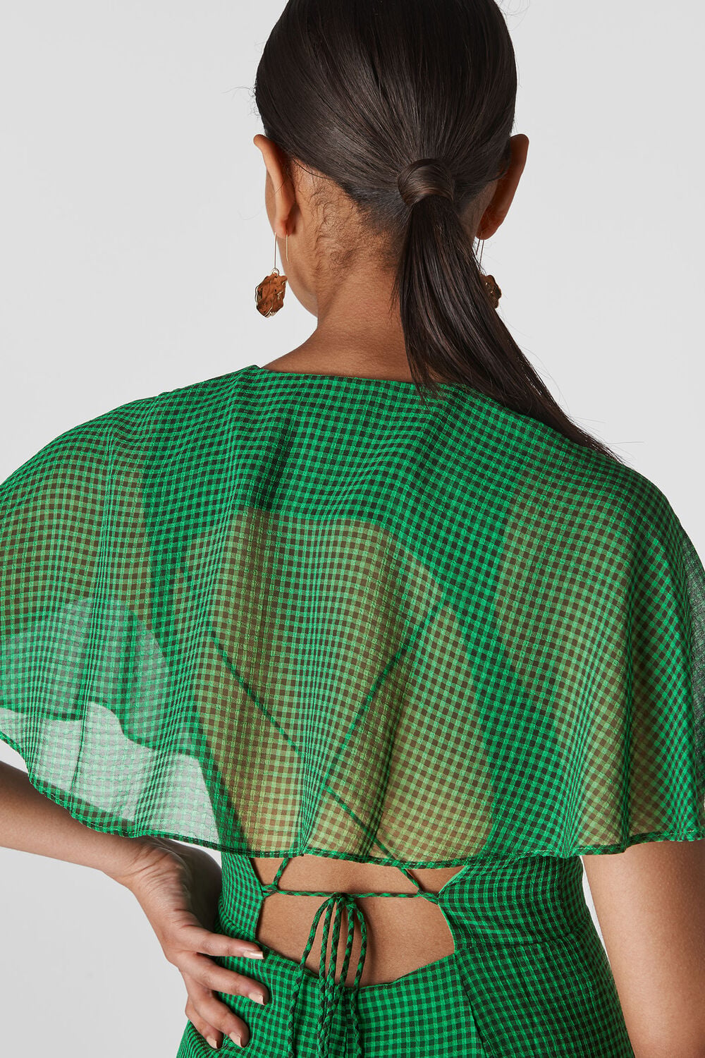 Cecily Check Dress Green/Multi