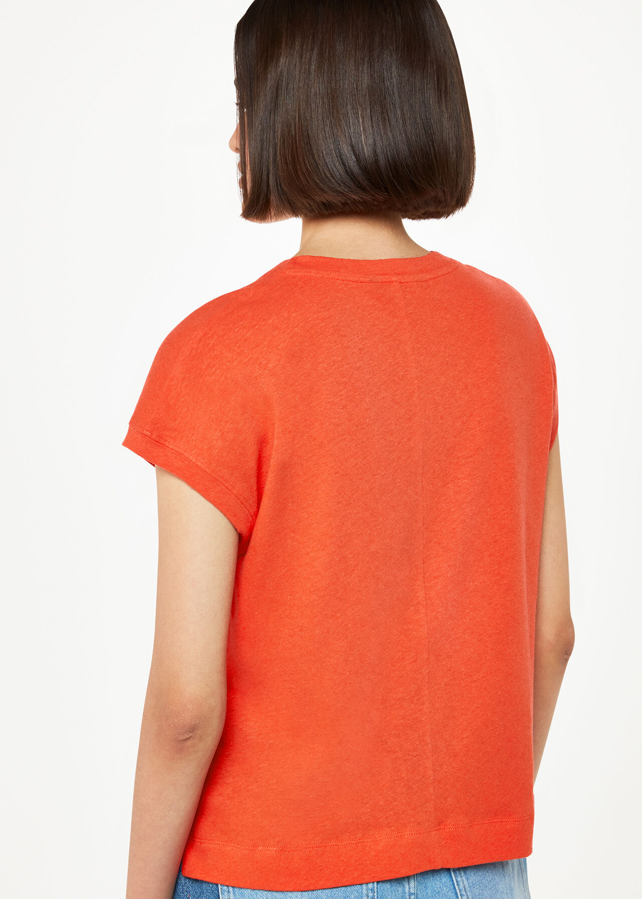 Ember Linen Mix Pocket Tee