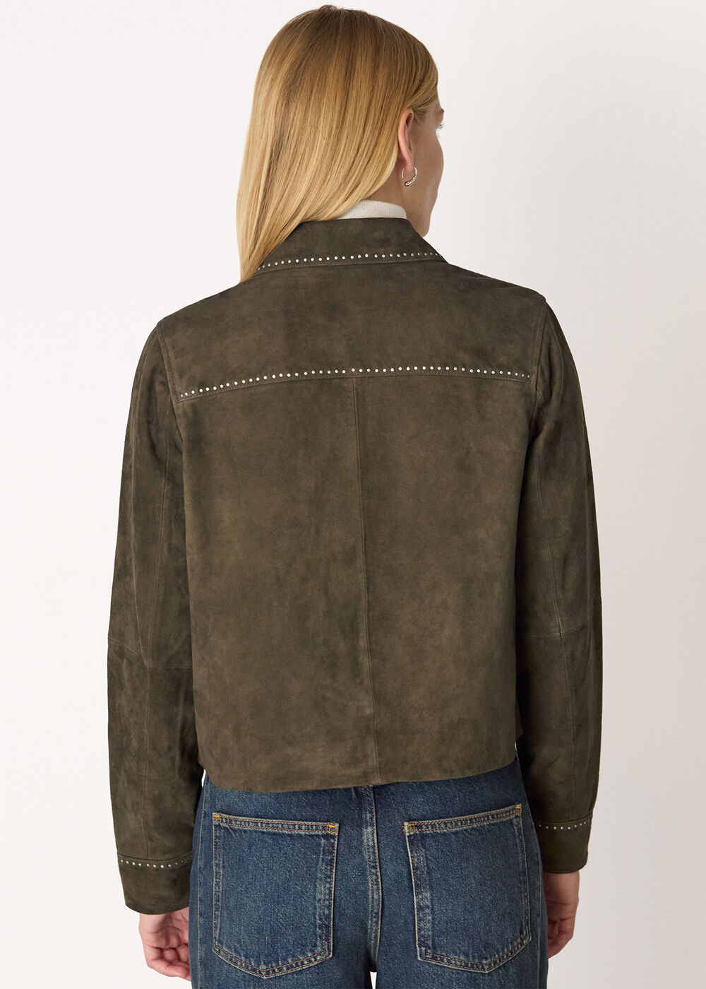 Suede Leather Studded Jacket