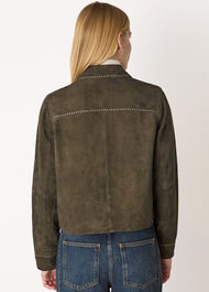 Suede Leather Studded Jacket