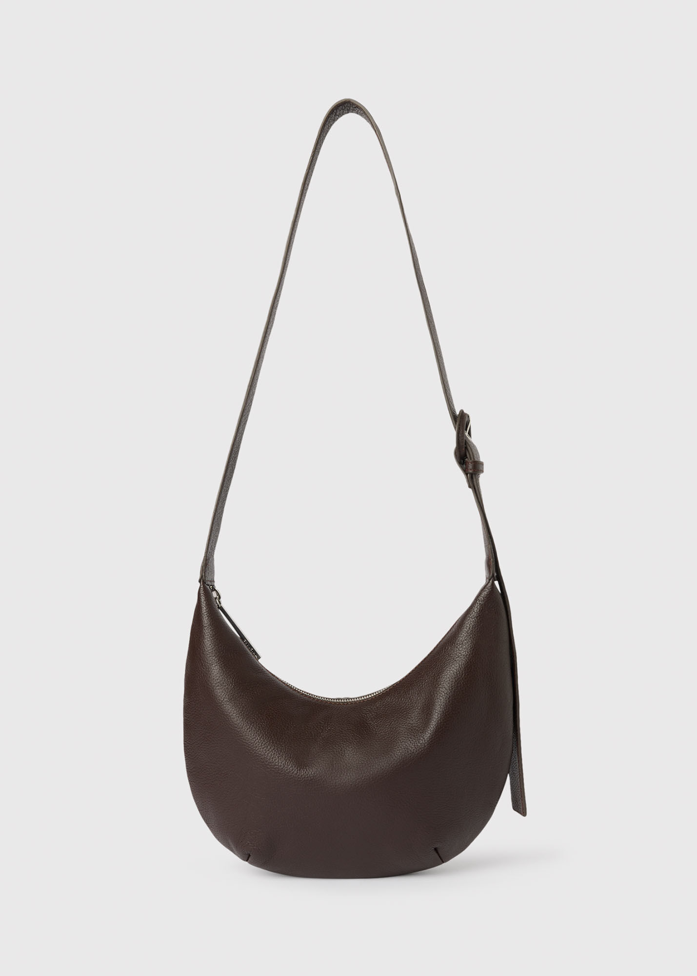 Chocolate Small Sia Curved Crossbody Bag | WHISTLES | Whistles US |