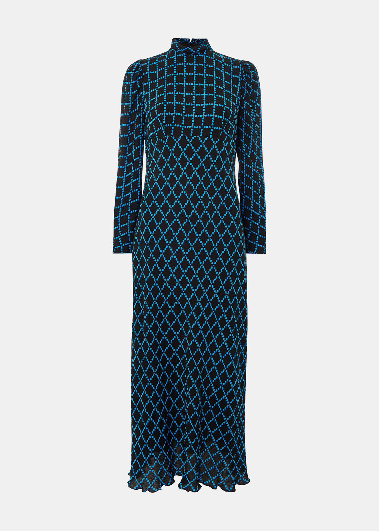 Abacus Check High Neck Dress