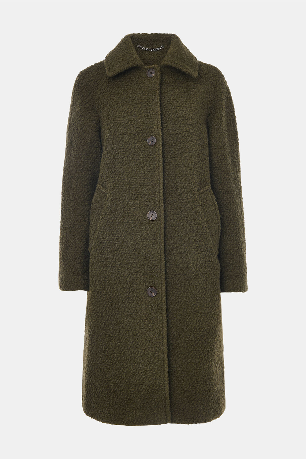 Khaki Romy Boucle Coat