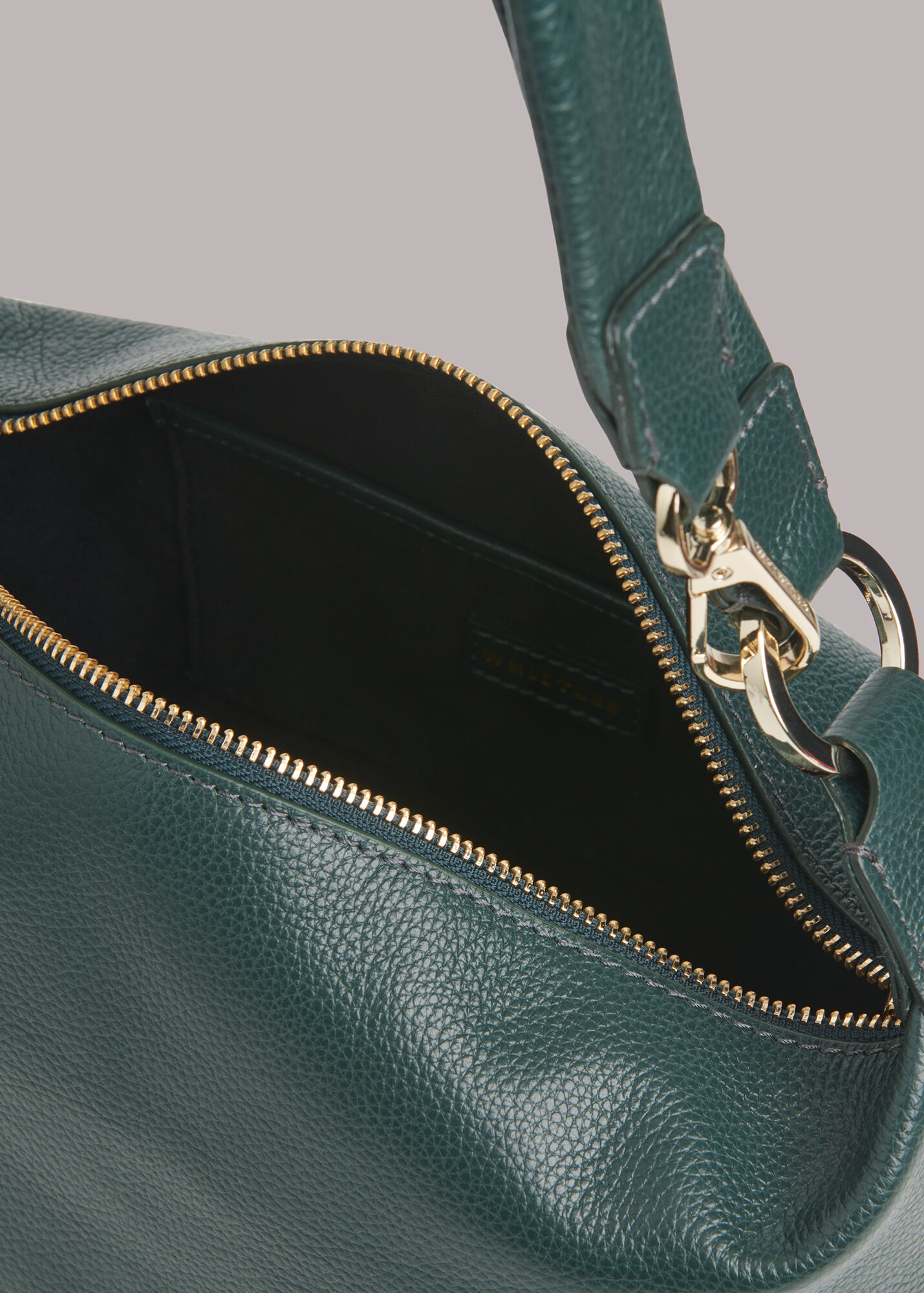 Dark Green Nessie Slouchy Cube Bag WHISTLES Whistles