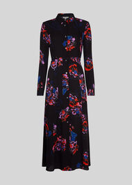 Freya Print Shirt Dress Black/Multi