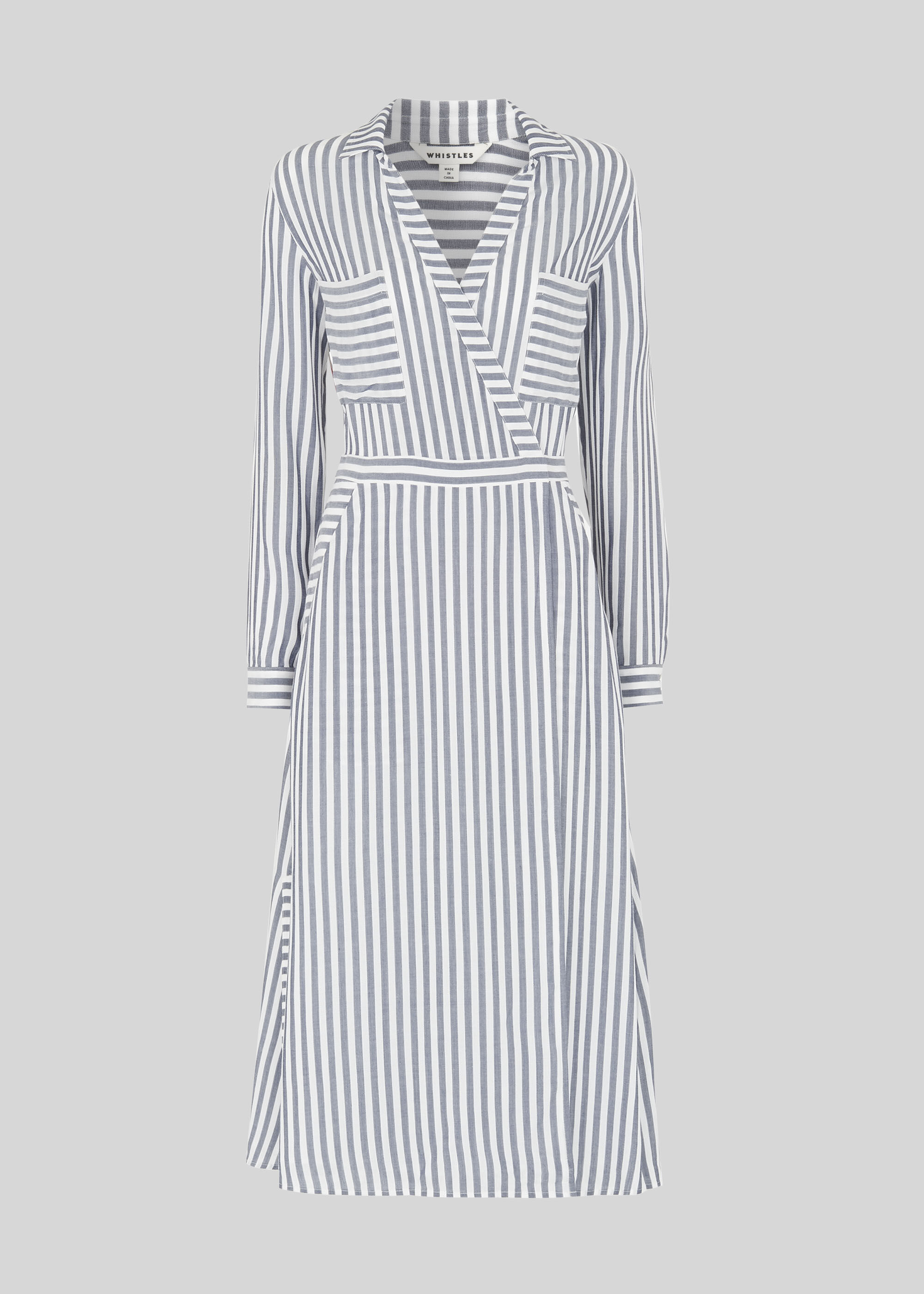 Whistles stripe wrap shirt dress new arrivals