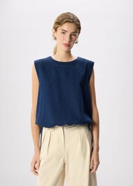Drawstring Detail Cotton Top
