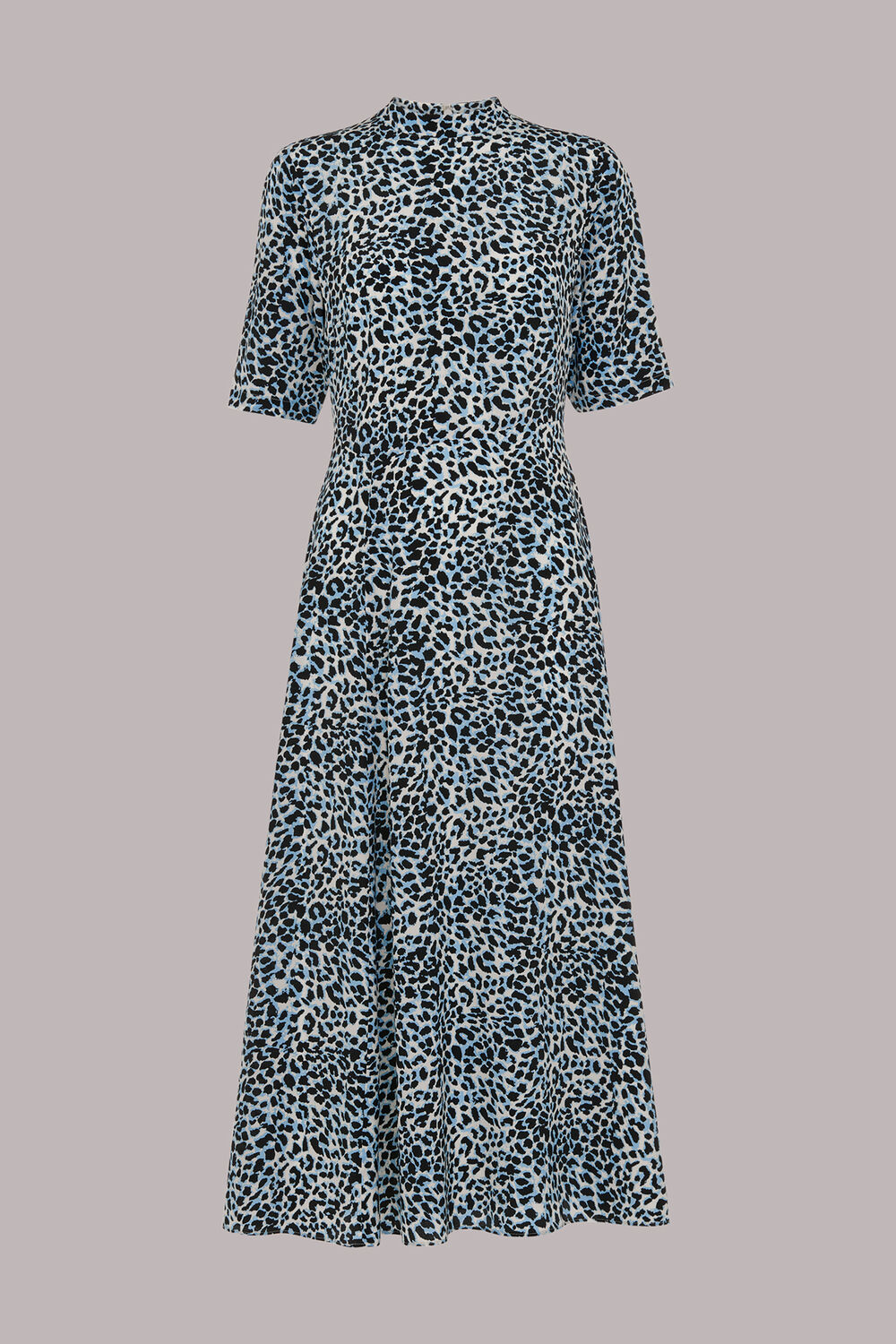 Multicolour Abstract Cheetah Silk Dress