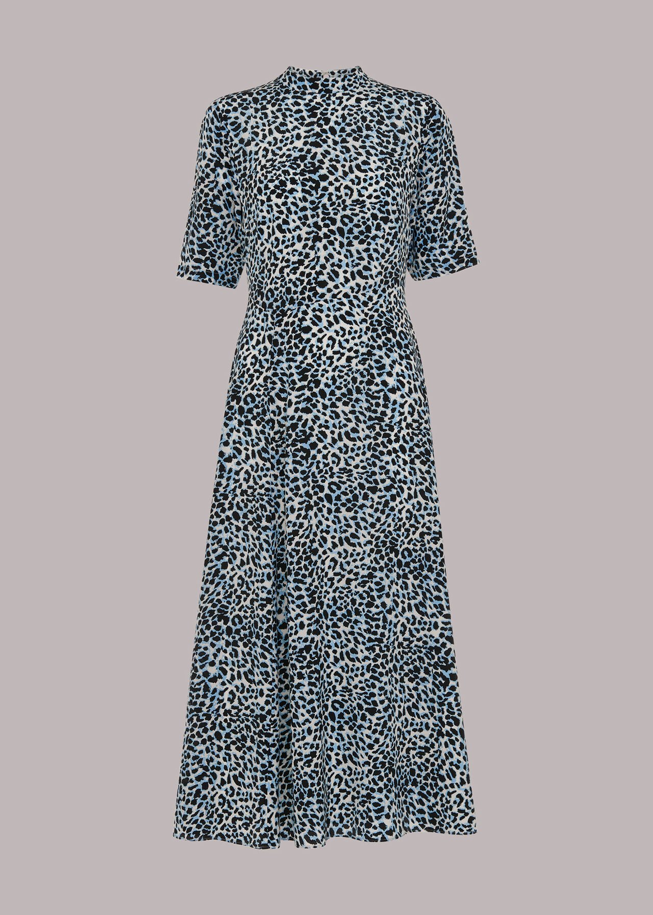 Abstract Cheetah Silk Dress