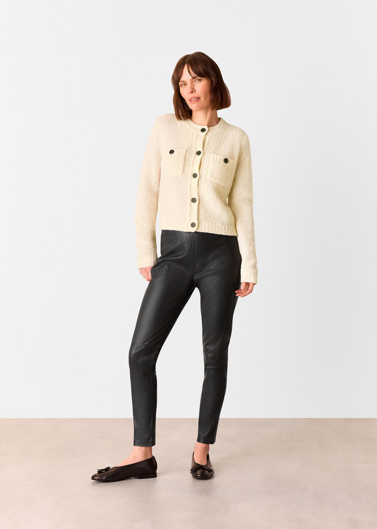 Stretch Leather Legging