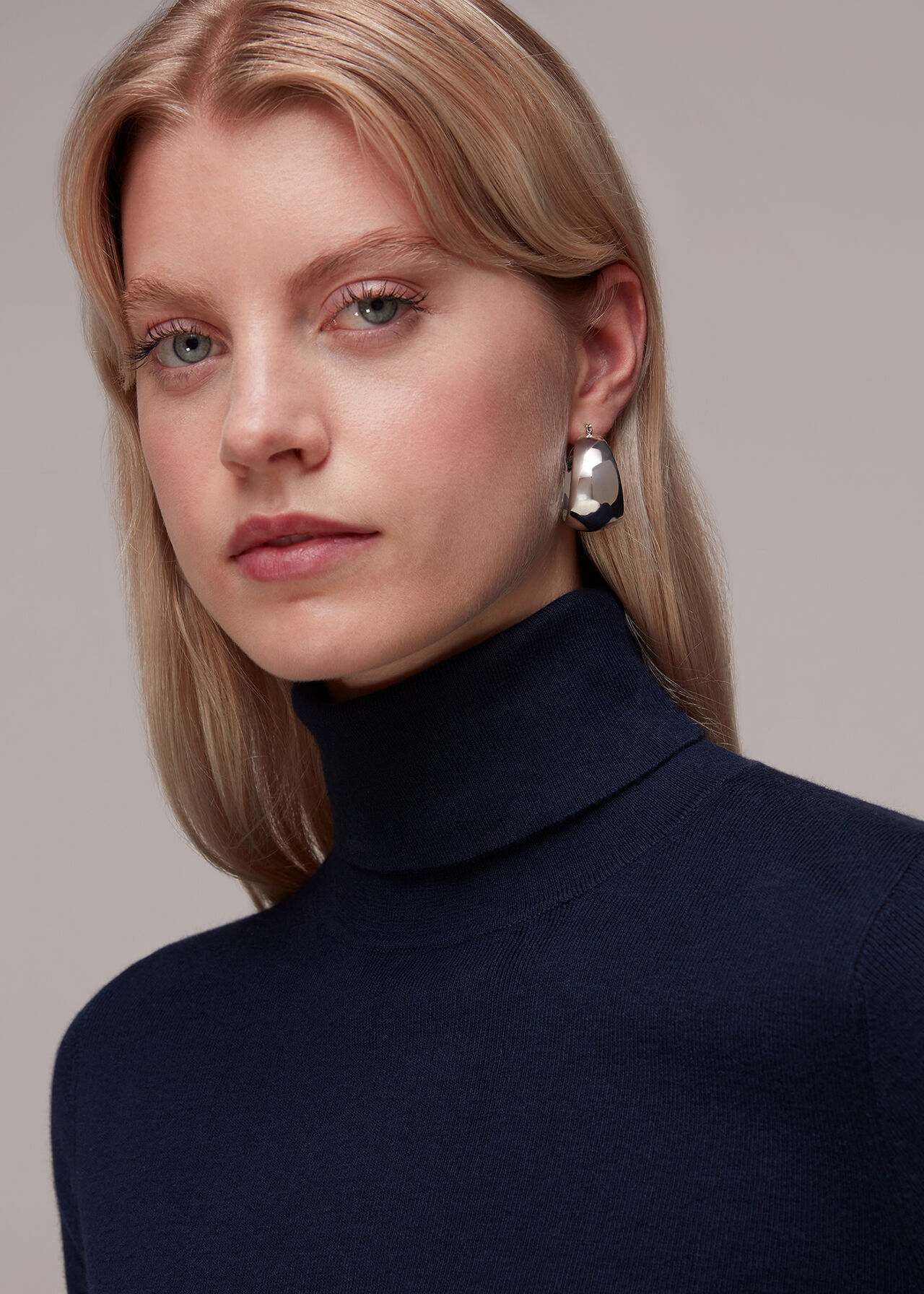 Large Curved Hoop Earring